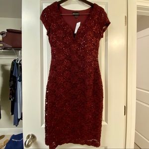 Boutique Sequin Red Dress
